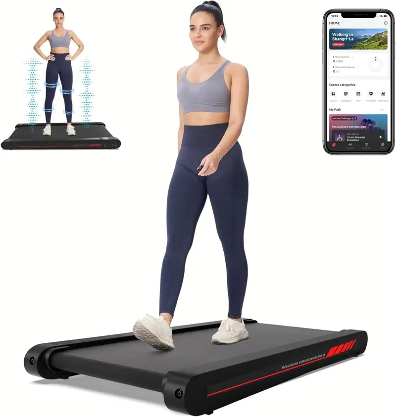 Sperax Under-Desk Walking Treadmill Pad – 2.5HP Low-Noise Portable Treadmill with APP Control & Remote for Home Office Use