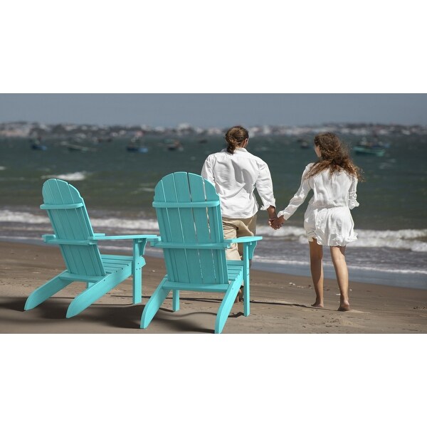 POLYTEAK Traditional Element Adirondack Chair,All Weather Poly Lumber