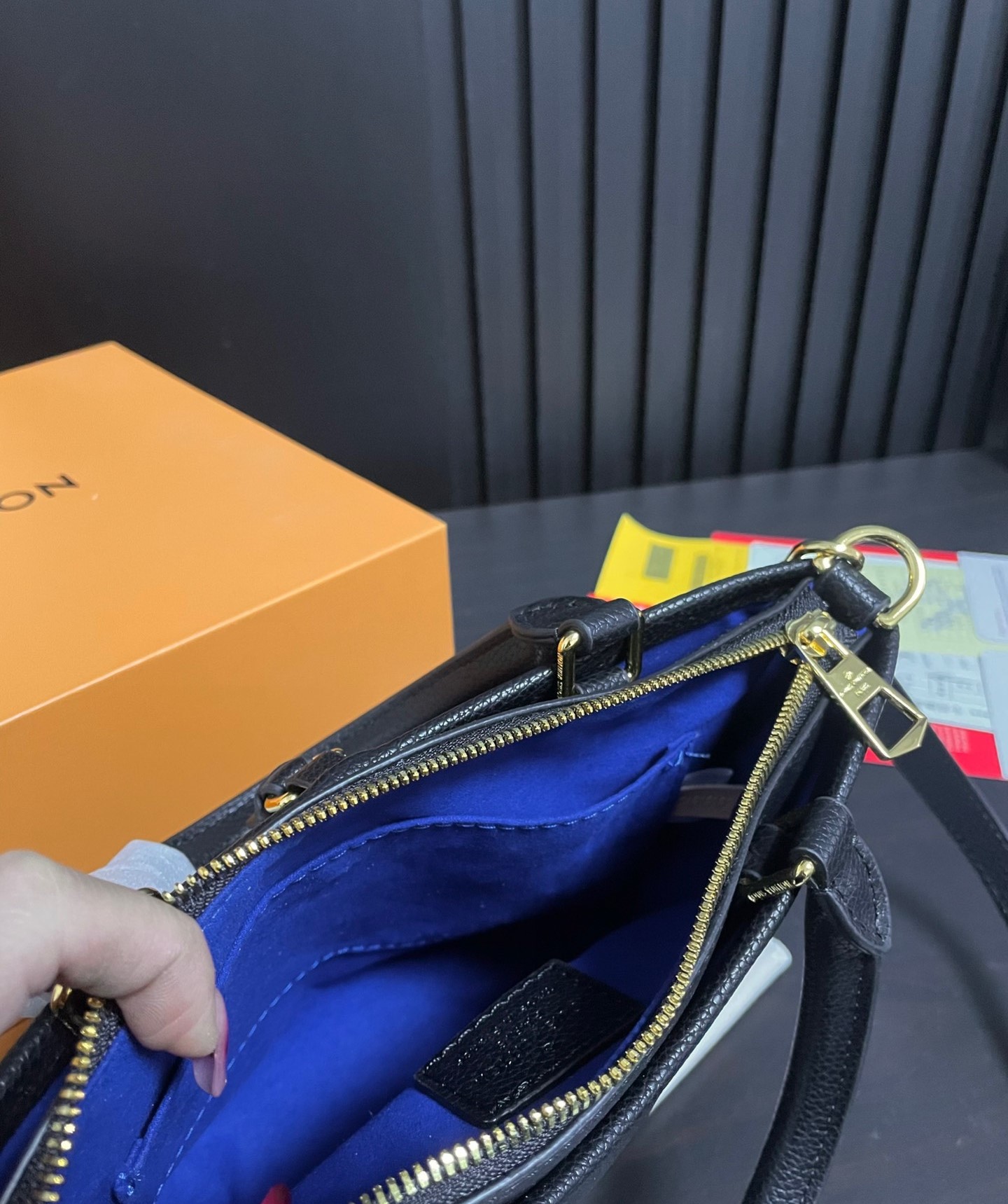 Louis Vuitton Trianon Pm Monogram Empreinte Black 28Cm M46488