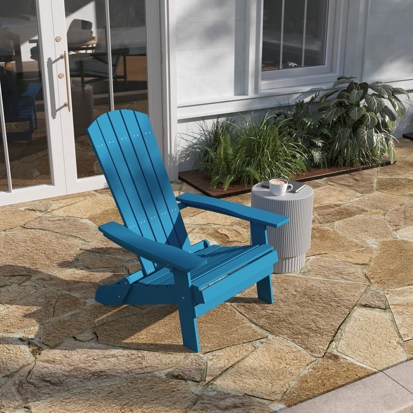 AllWeather Poly Resin Folding Adirondack Chair