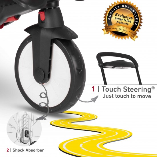 STR5, 7-in-1 Folding baby Stroller Tricycle, 9M+ – B&W