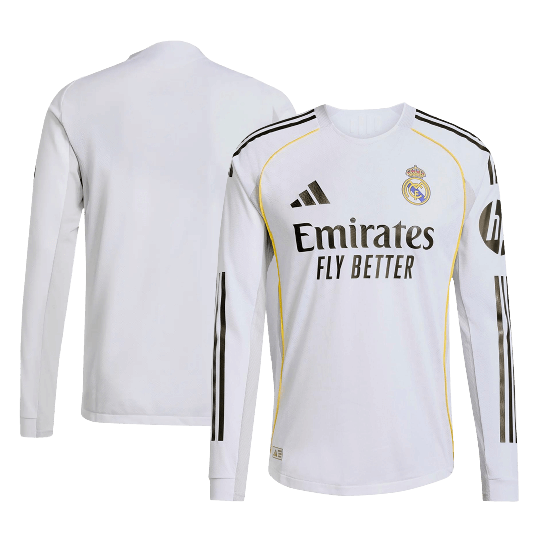 Real Madrid Home Long Sleeve Player Version Jersey 2025/26