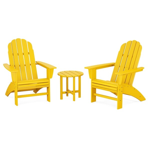 POLYWOOD Vineyard 3Piece Curveback Adirondack Set