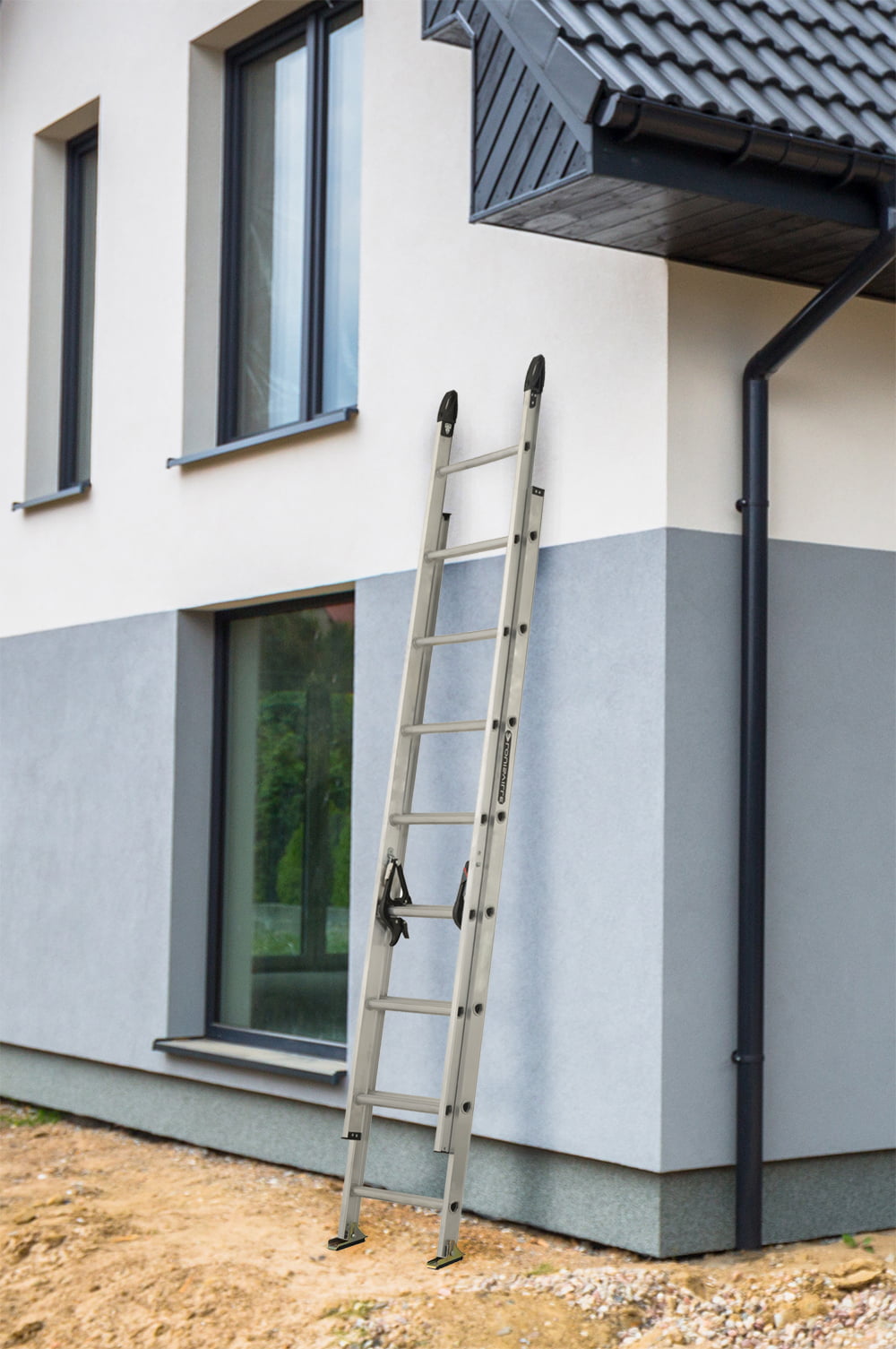 Louisville Ladder 16FT Aluminum Extension, 15′ Reach, 225 lbs Load Capacity, W-2222-16PG