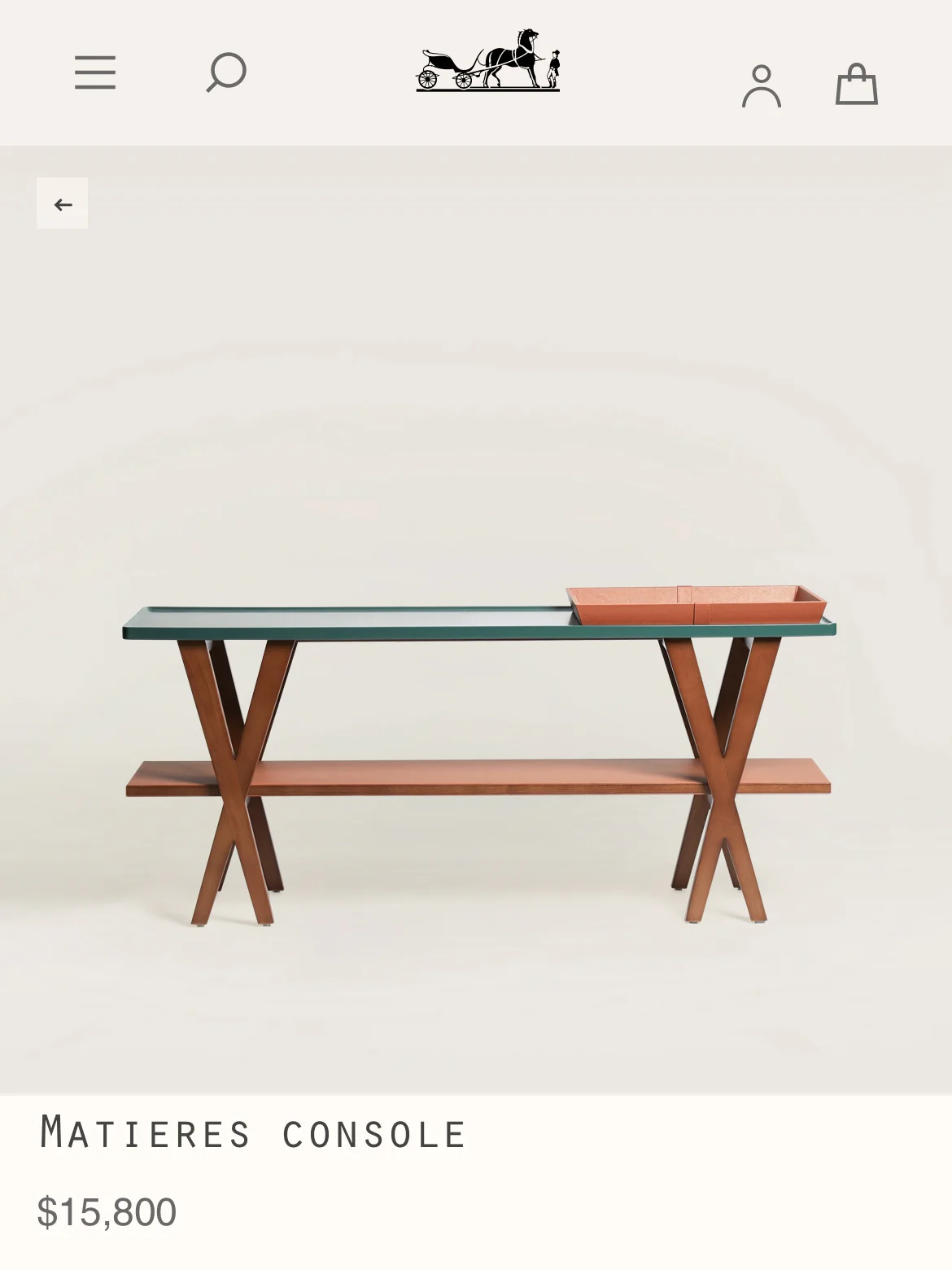 YA033 (Large) - H Deco Gold Brown / Dark Green Patchwork Double-layer White Waxwood Side Table Storage Table Foyer Table