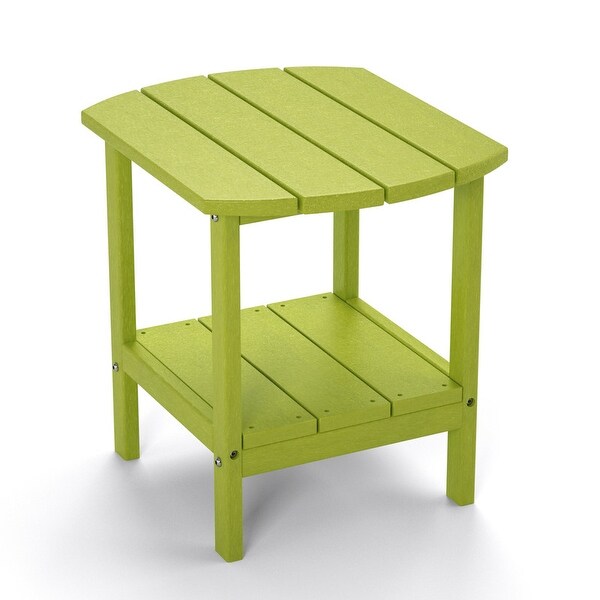 2Tier Adirondack Side Table,Outdoor End Tables HDPE AllWeather Resistant