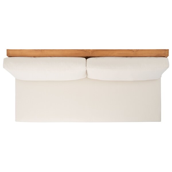 SAFAVIEH Couture Julianne Brazilian Teak Patio Sofa