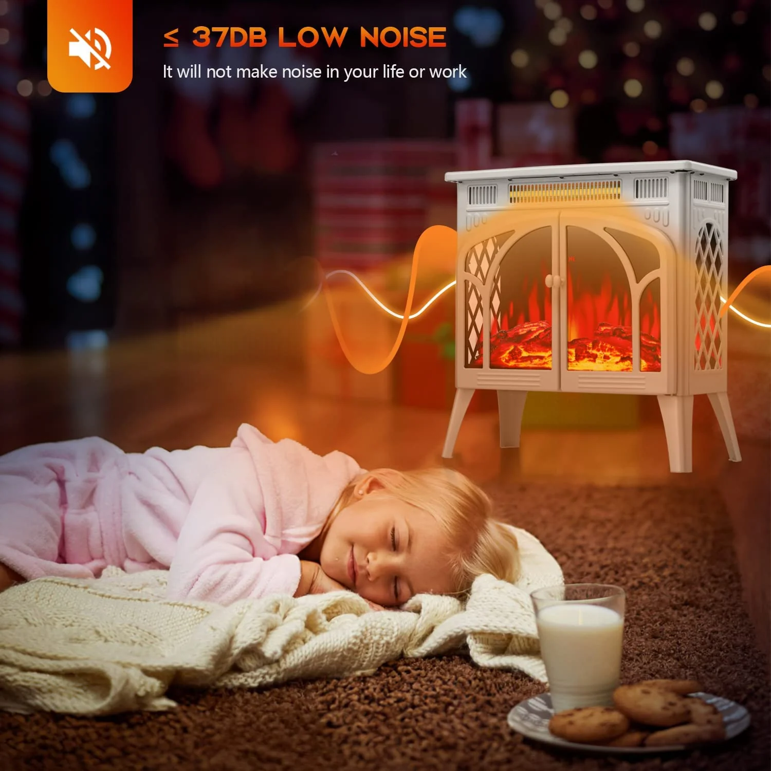 25 Inches 3D Infrared Free Standing Electric Fireplace Stove S230B