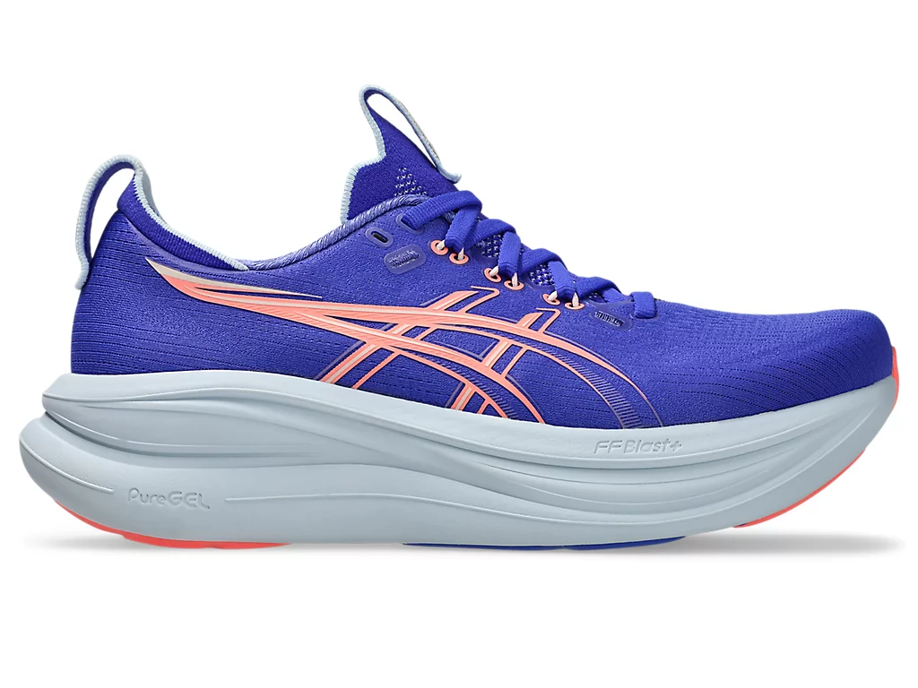 ASICS GEL-NIMBUS 28 Running Shoes COBALT BURST/SUN CORAL 1012B899-401