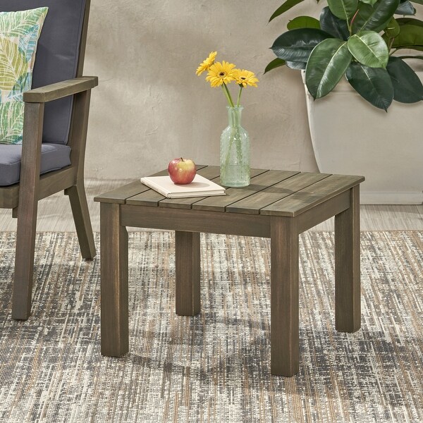 Temecula Outdoor MidCentury Modern End Table by Christopher Knight Home