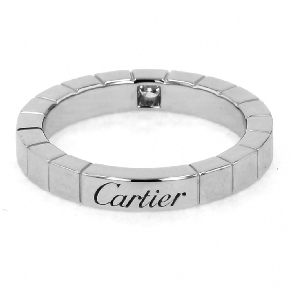 Cartier Laniere #50 Ring 18K White Gold Diamond