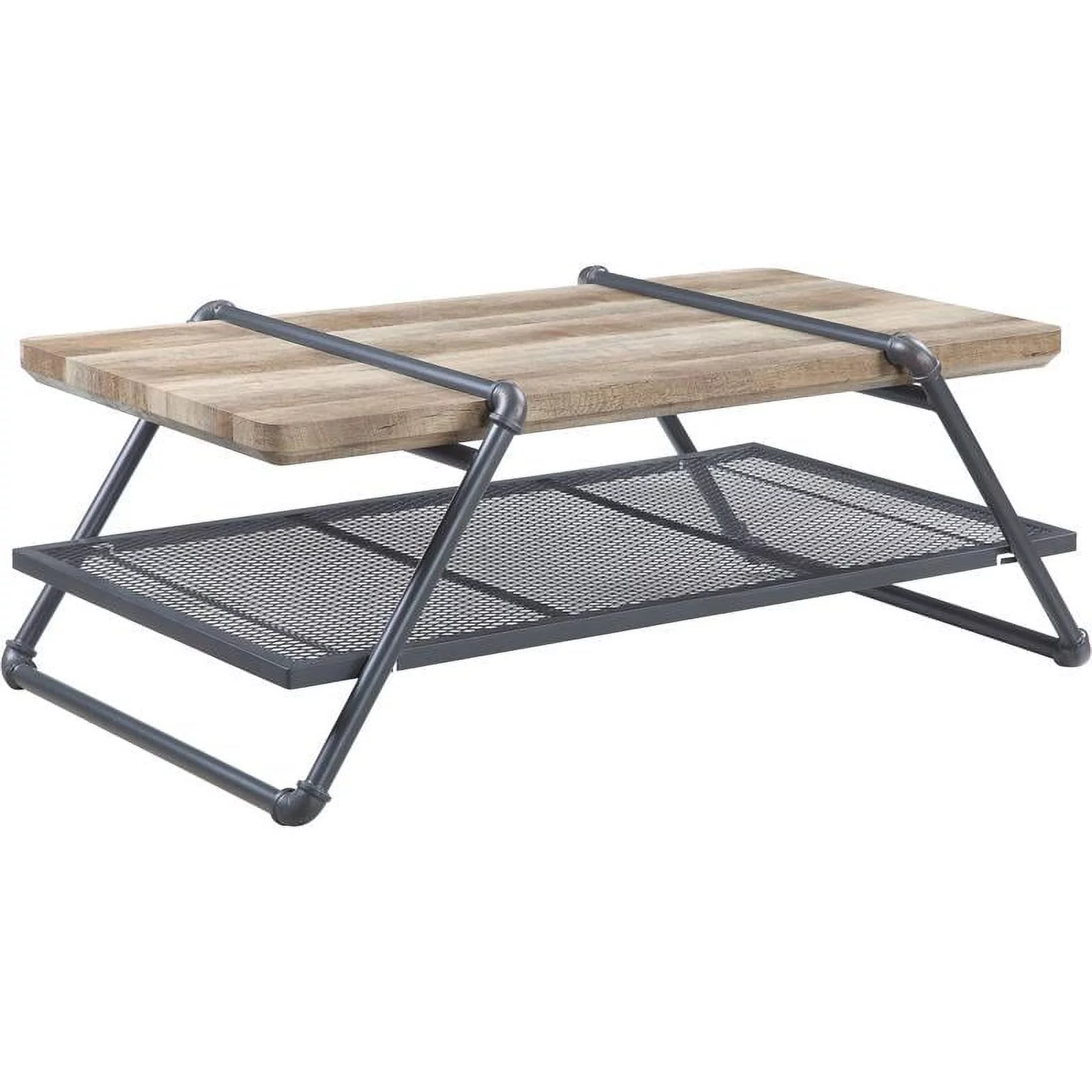 Bowery Hill Contemporary Coffee Table in Oak & Sandy Gray Finish
