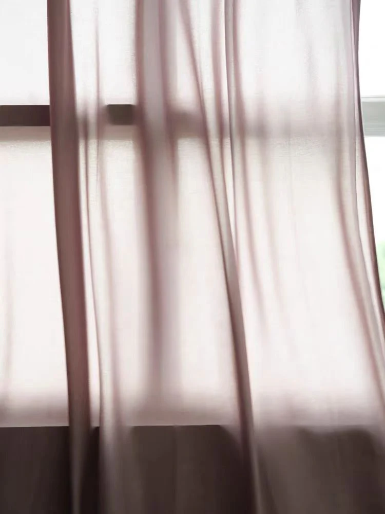 FS006 - Zimmerma Tribute Satin! Fairy Cicada Wings! Purple Grey Soft Light Sheer Curtains Translucent Floor-to-Ceiling Window Curtains