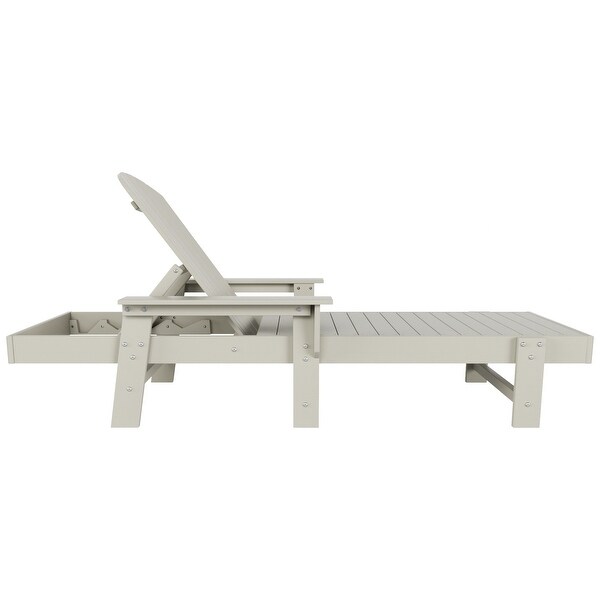 Polytrends Altura Poly EcoFriendly All Weather Reclining Chaise Lounge with Arms