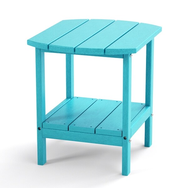 Outdoor Side Table for Adirondack Chairs,AllWeather Resistant HumidityProof Waterproof StainProof Accent Tables