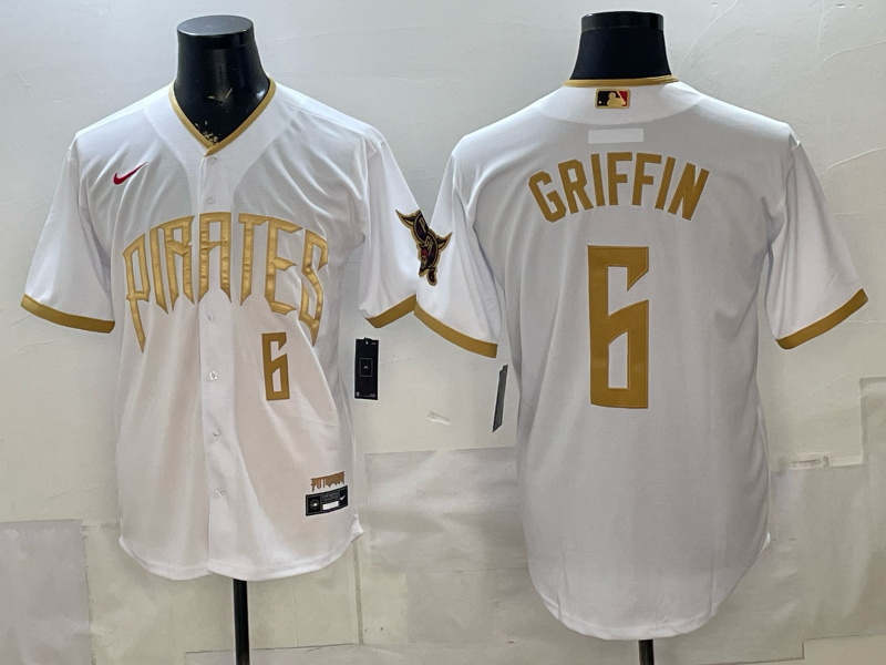 Men's Pittsburgh Pirates Konnor Griffin #6 White 2026 City Connect Stadium Jersey