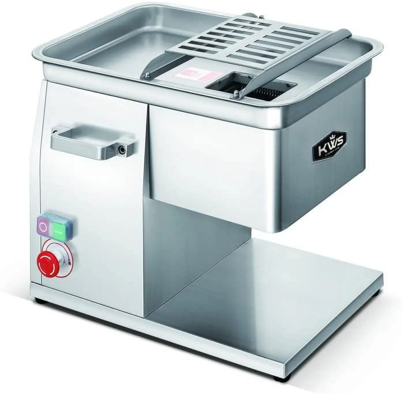KWS SL-48 4mm Commercial 1320W 1.8HP Electric Stainless Steel Fresh Meat Slicer Cutter for Restaurant/Deli/Butcher Shop