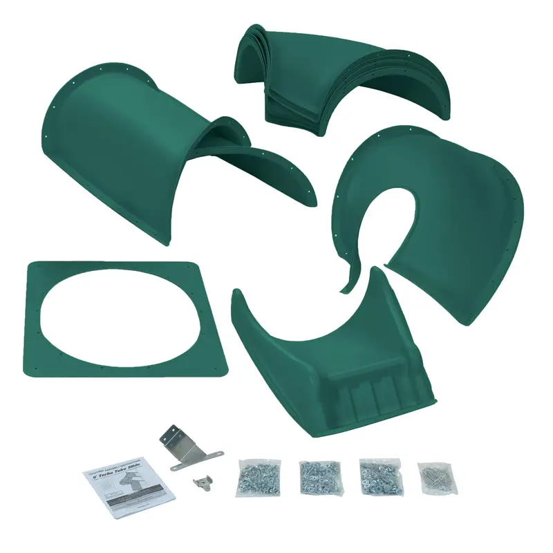 Swing-N-Slide 7′ Turbo Tube Plastic Slide with Lifetime Warranty – Green