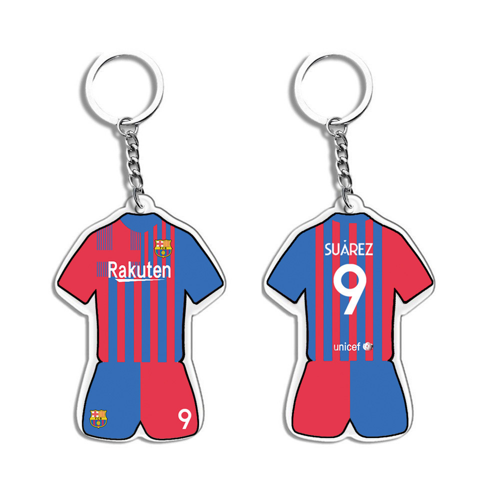 2026 World Cup football jersey keychain pendant fan souvenir Messi C. Ronaldo Neymar foreign trade supply