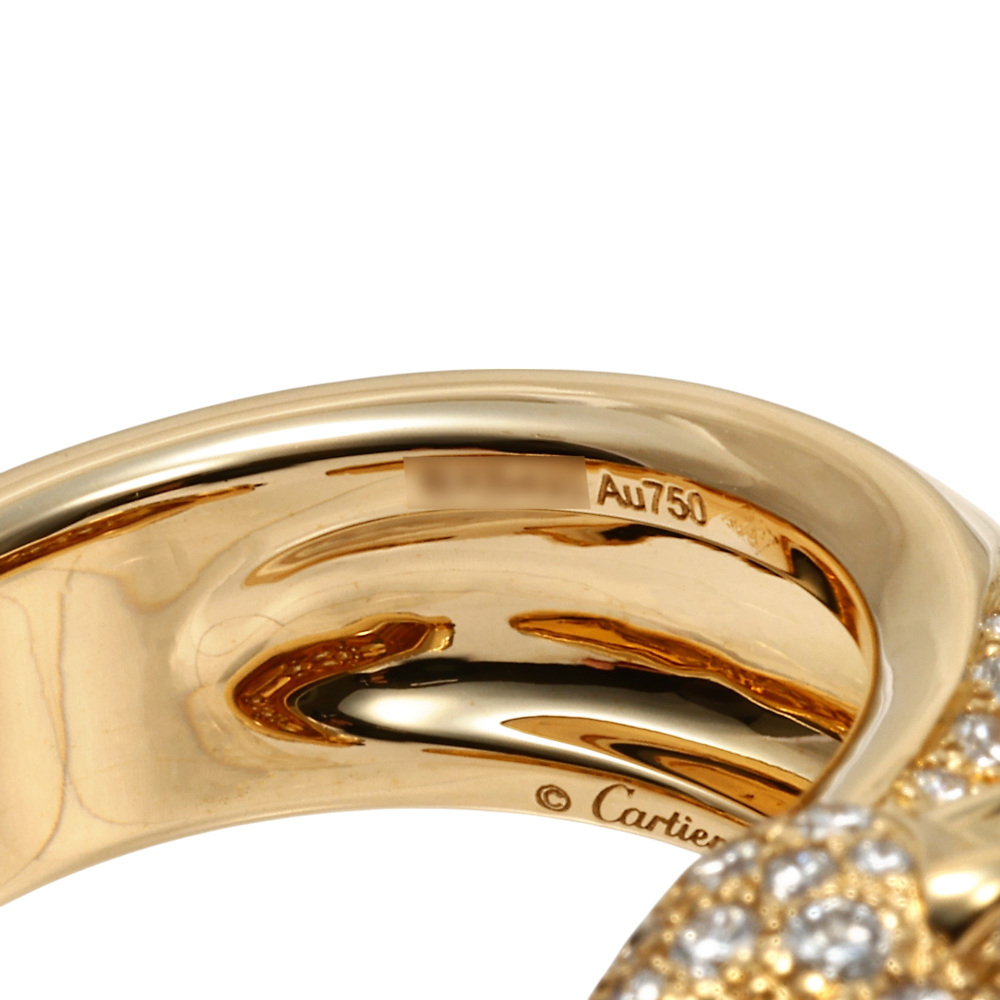 Cartier Panthère Do Ring Semi-pave Setting 18K Yellow Gold N4225000