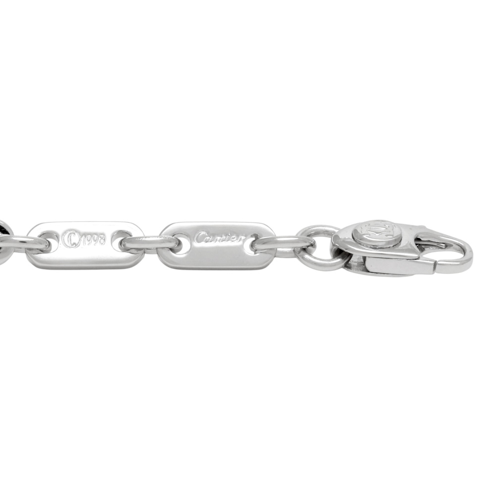 Cartier Figaro Necklace 18K White Gold Diamond