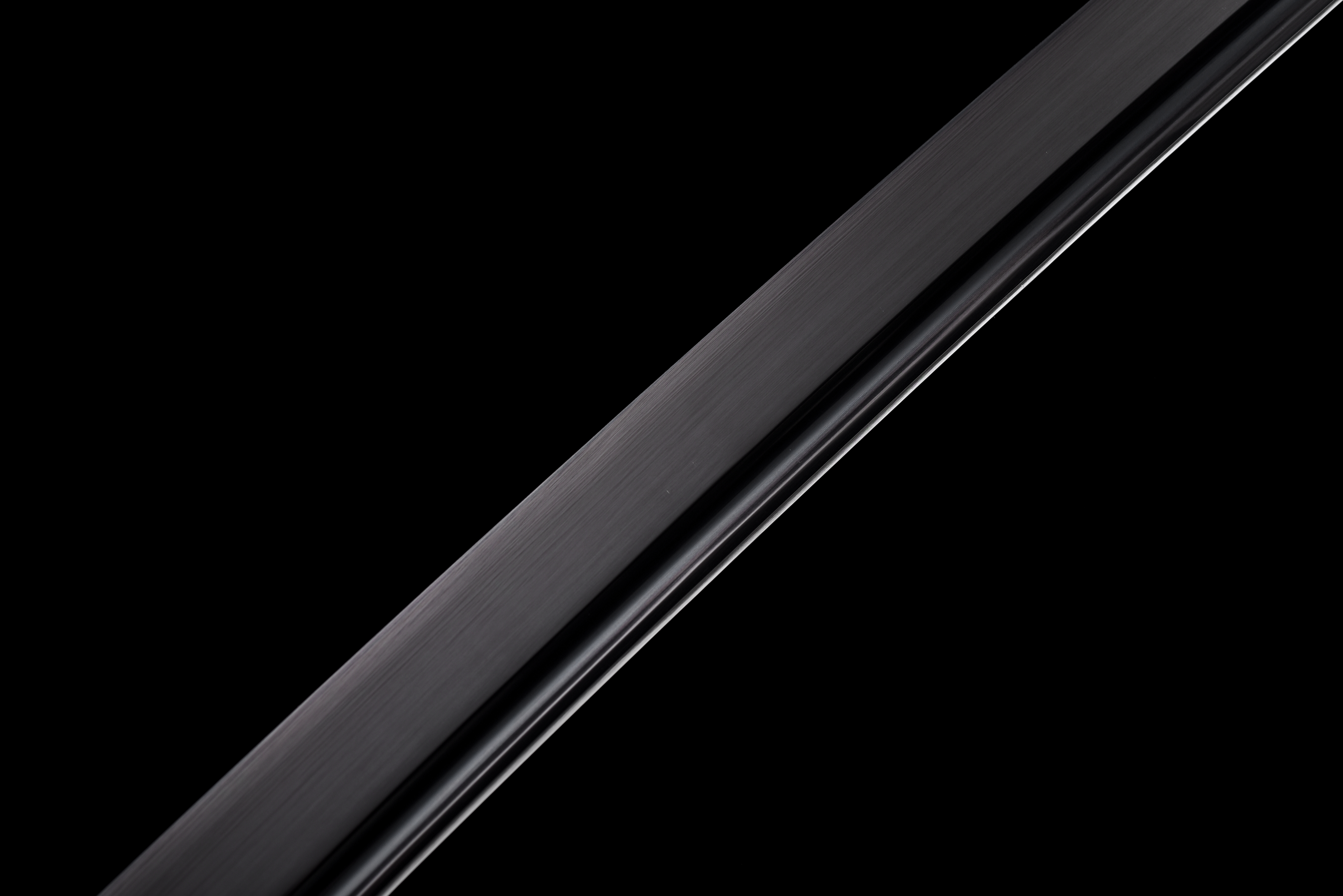 Black Wave Katana – Manganese Steel, Black Baked, Full Tang