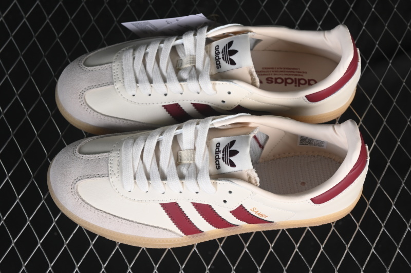 Adidas Samba Clover Casual Board Shoes Red/White JQ8554
