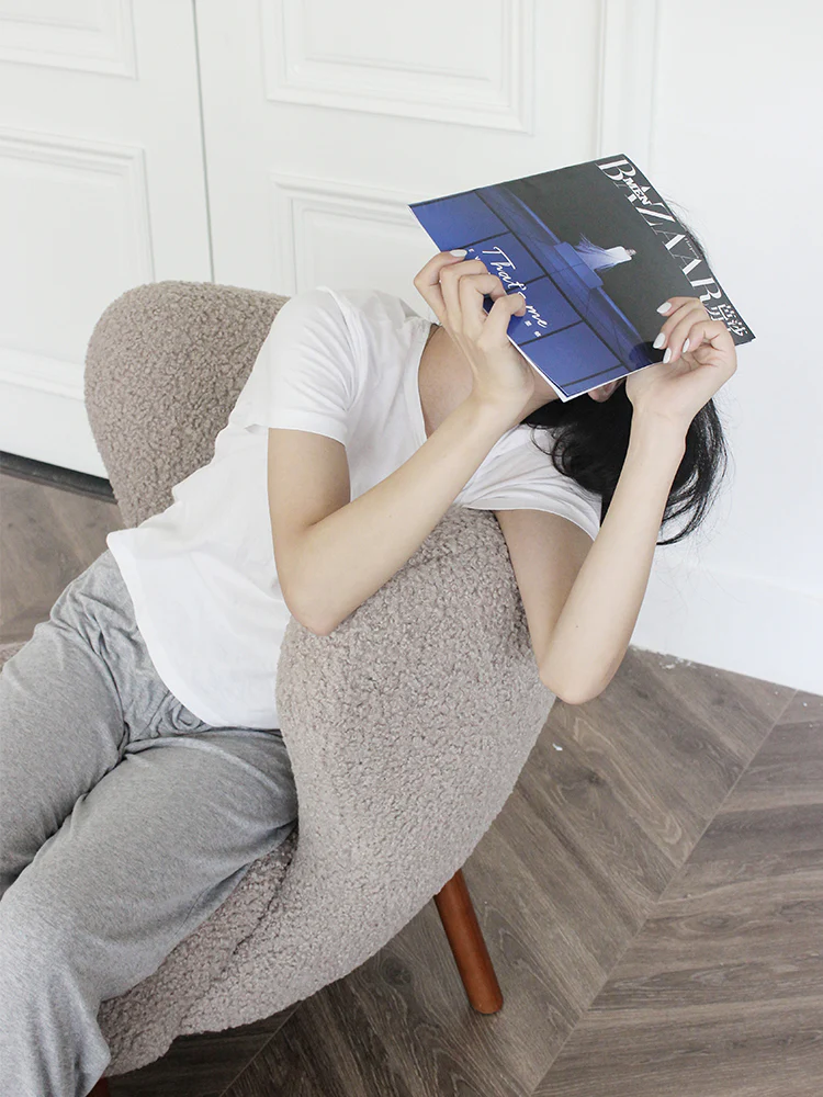 CH003 - Nordic Minimalist Chair: Wool Upholstery, Creative Sofa for One, Social Media Sensation