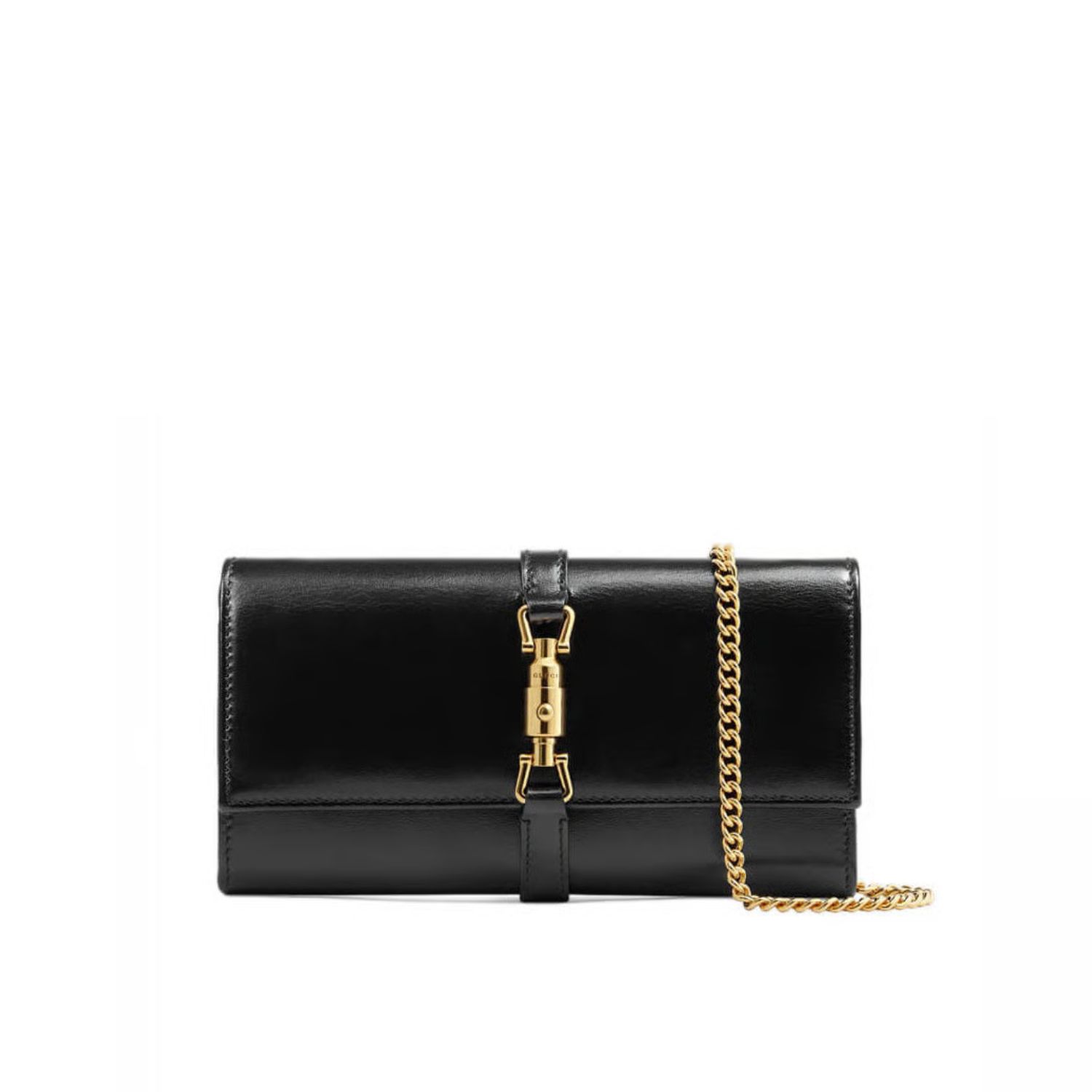 Gucci Jackie 1961 Black Calfskin Chain Wallet 19cm