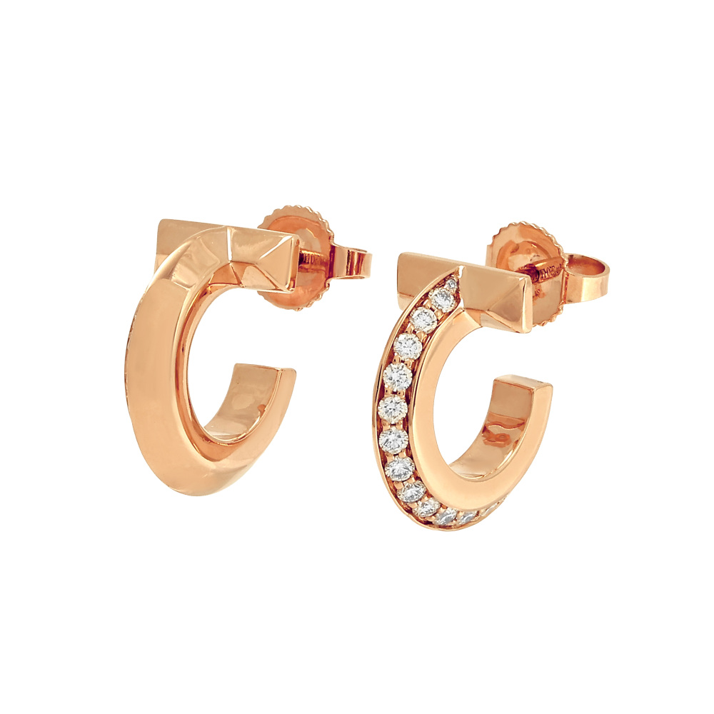Tiffany & Co. Tiffany T Extra Mall Earrings 18K Rose Gold 69782981