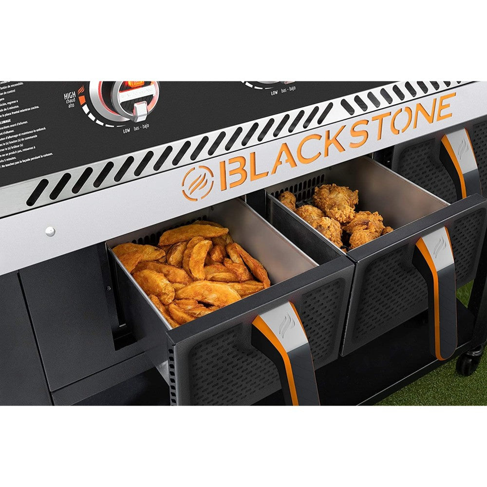 Blackstone Griddle and Air Fryer Combo Patio Cabinet 36 Black 4 Burner