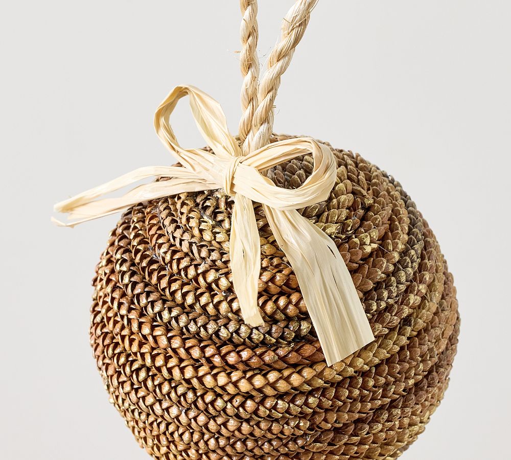Woven Pine Ball Ornament  sgtnighsdesigns