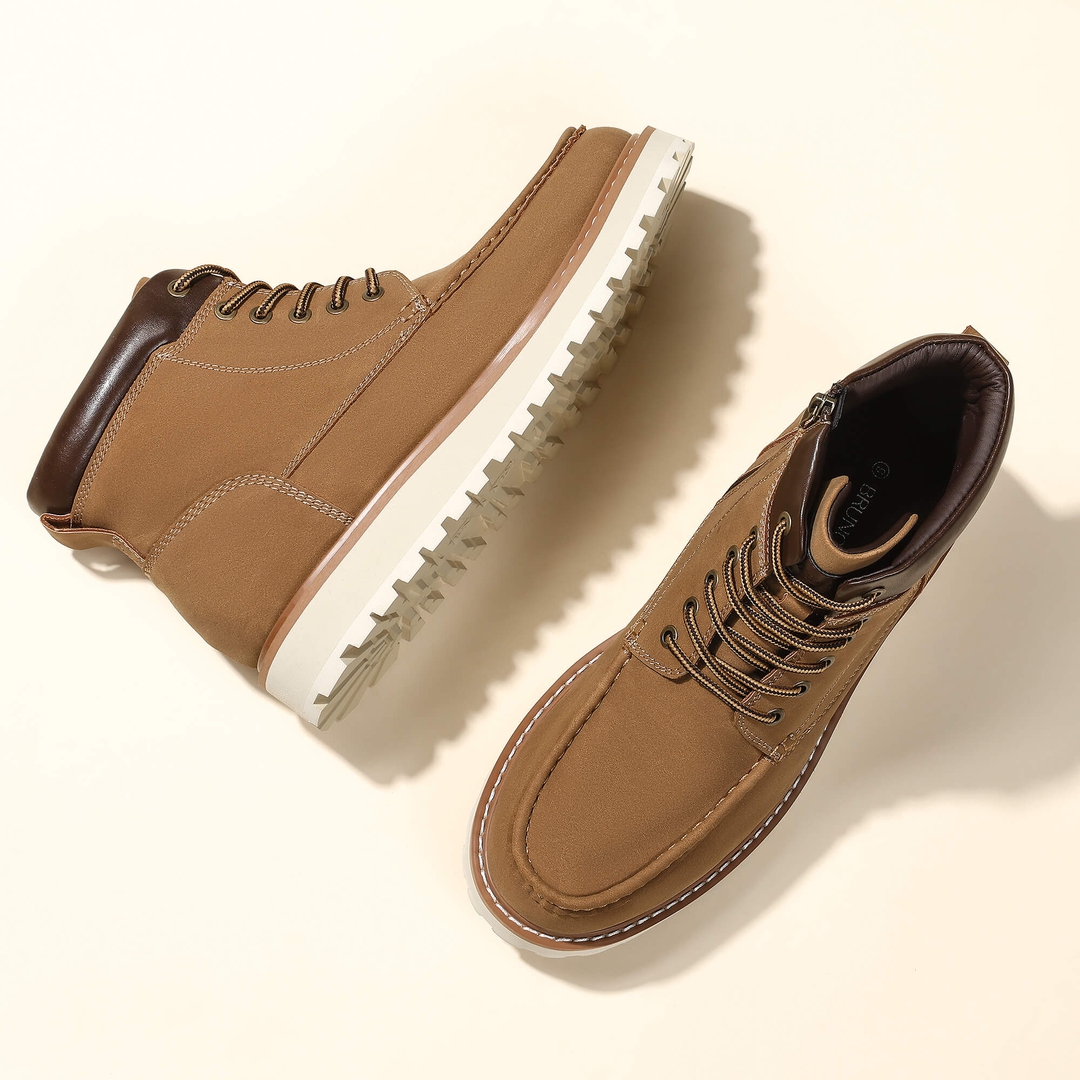 Men's Moc Toe Leather Fashion Boots
