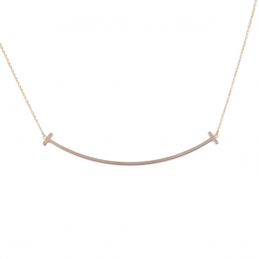 Tiffany & Co. Tiffany T Smile Size Necklace 18K Yellow Gold