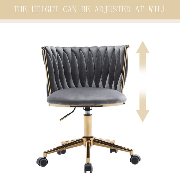 Office Desk Chair,Upholstered Home Office Desk Chairs with Adjustable Swivel Wheels