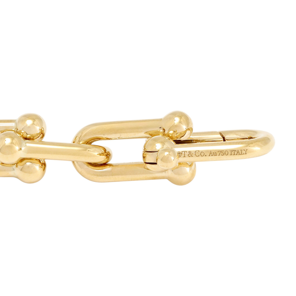 Tiffany & Co. Hardware Link One Frame Skip Bracelet 18K Yellow Gold 70881721