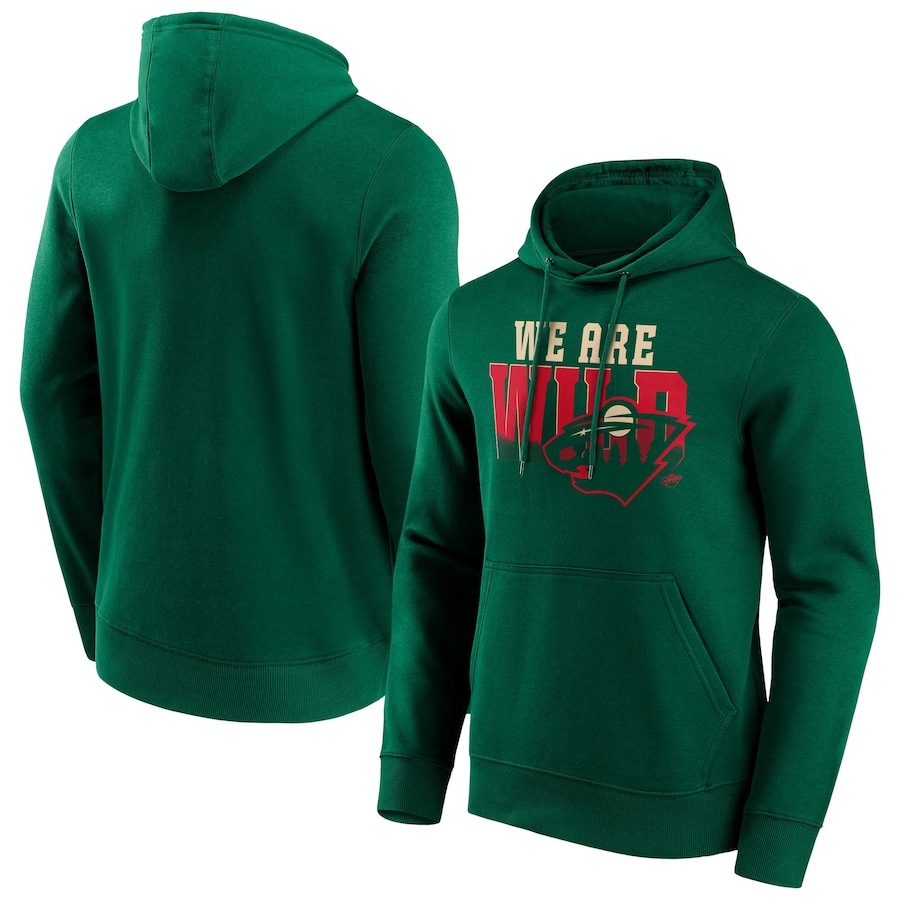 Men's Minnesota Wild Dark Green Fanatics Branded Hometown Graphic Hoodie