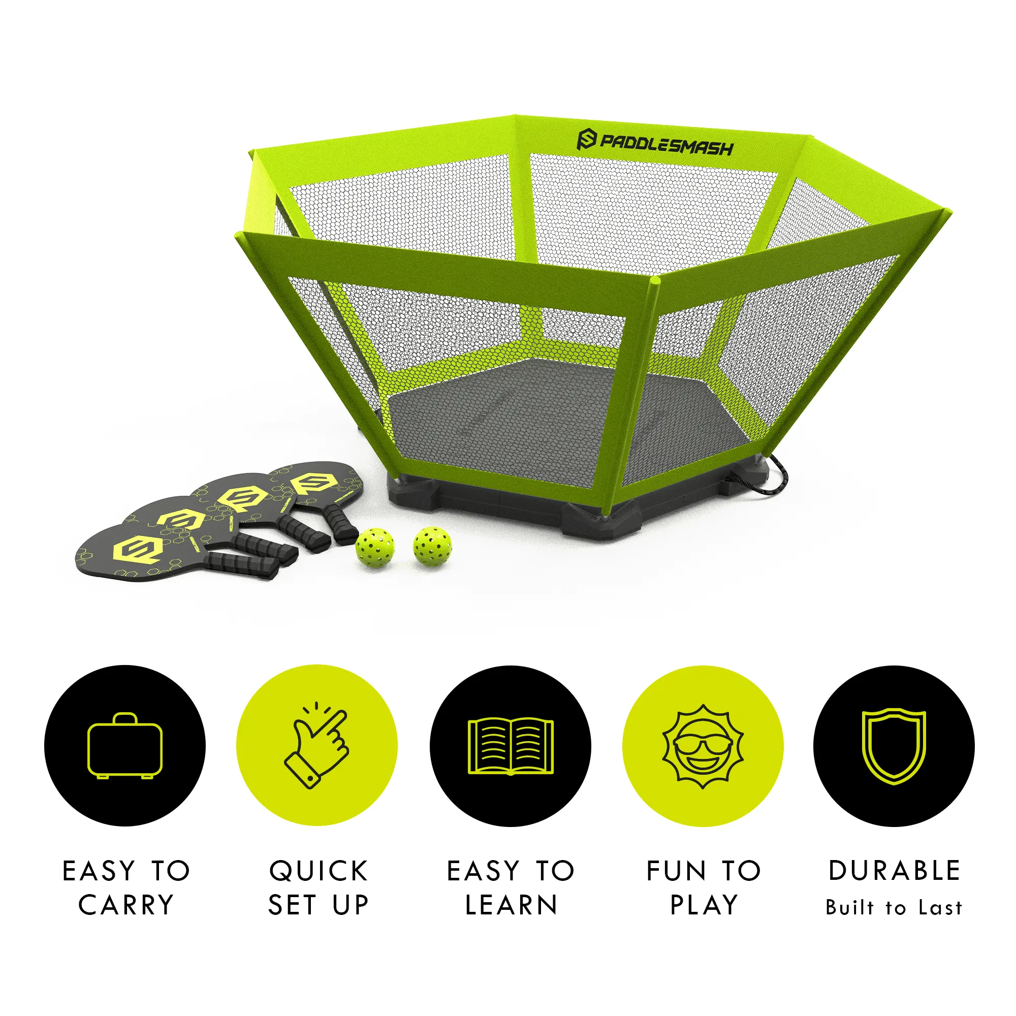 PaddleSmash - New Exciting Outdoor Game for The Yard, Beach, Park, Tailgate, Lawn, Backyard, Indoors - Fun Game for Adults and Family