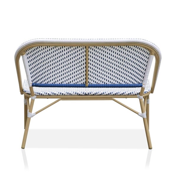 Ariel Beach Natural Tone Aluminum Patio Bench by Furniture of America