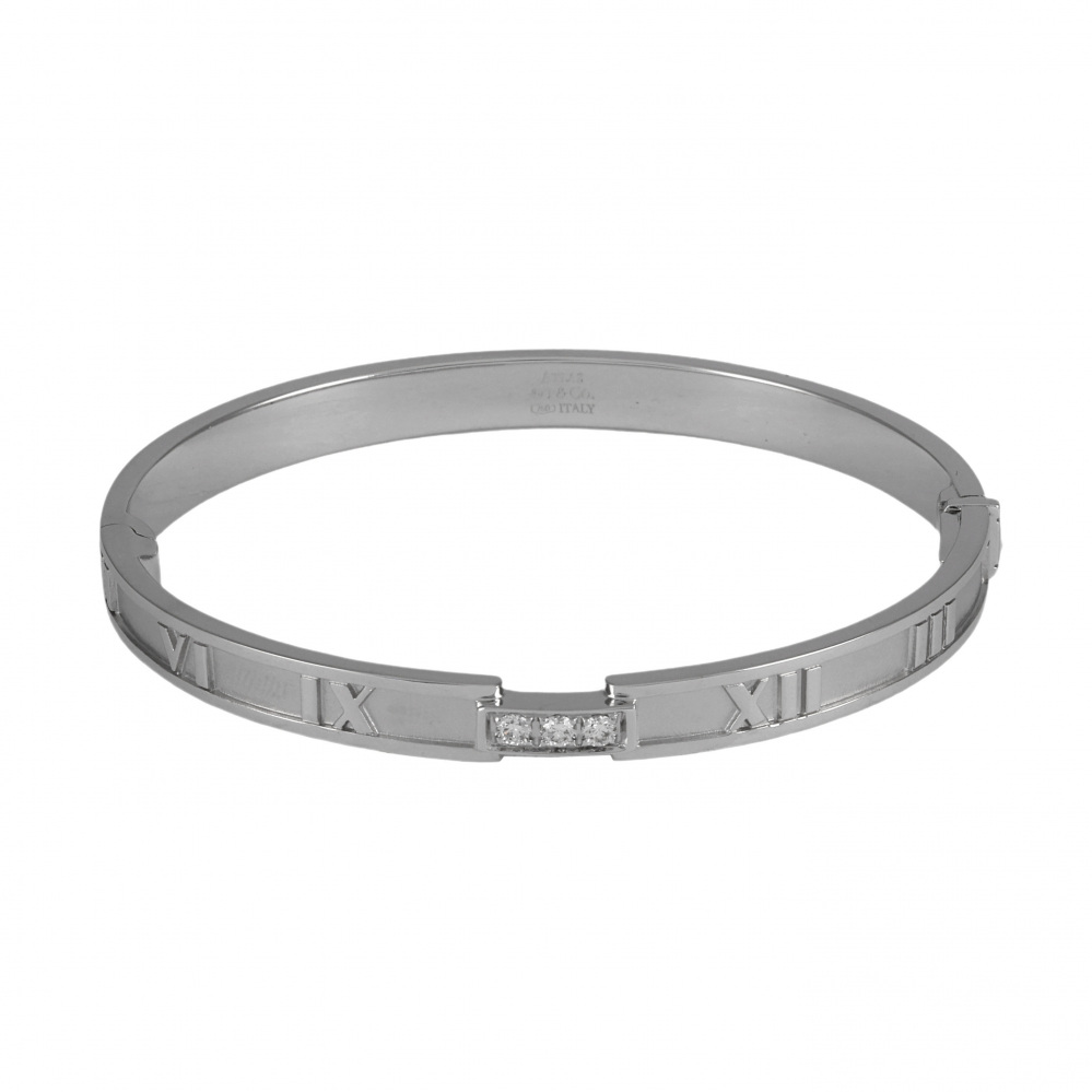 Tiffany & Co. Atlas Diamond Bracelet 18K White Gold