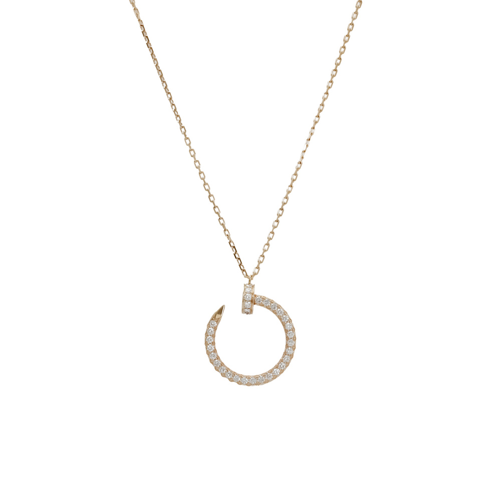 Cartier Juste un Clou Necklace 18K Rose Gold Diamond B3047000