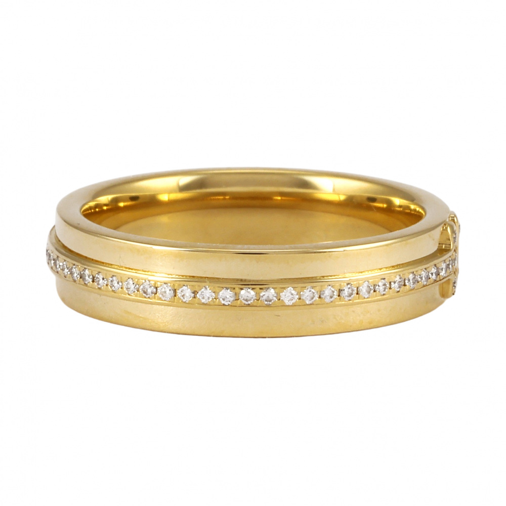 Tiffany & Co. Tiffany T Two Narrow Ring 18K Yellow Gold Diamond