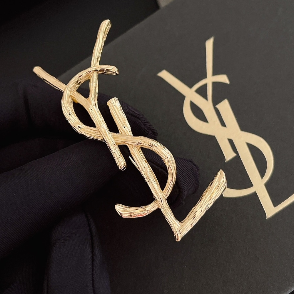 Saint Laurent Ysl Brooch Gold 748486Y1500 8007