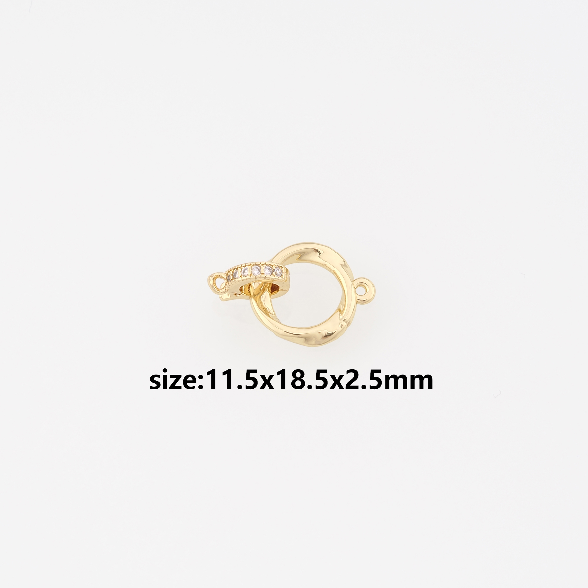 18K Gold Filled End Clasp,Hook Clasps,Connector End Cap Clasp for DIY Jewelry Necklace Bracelet