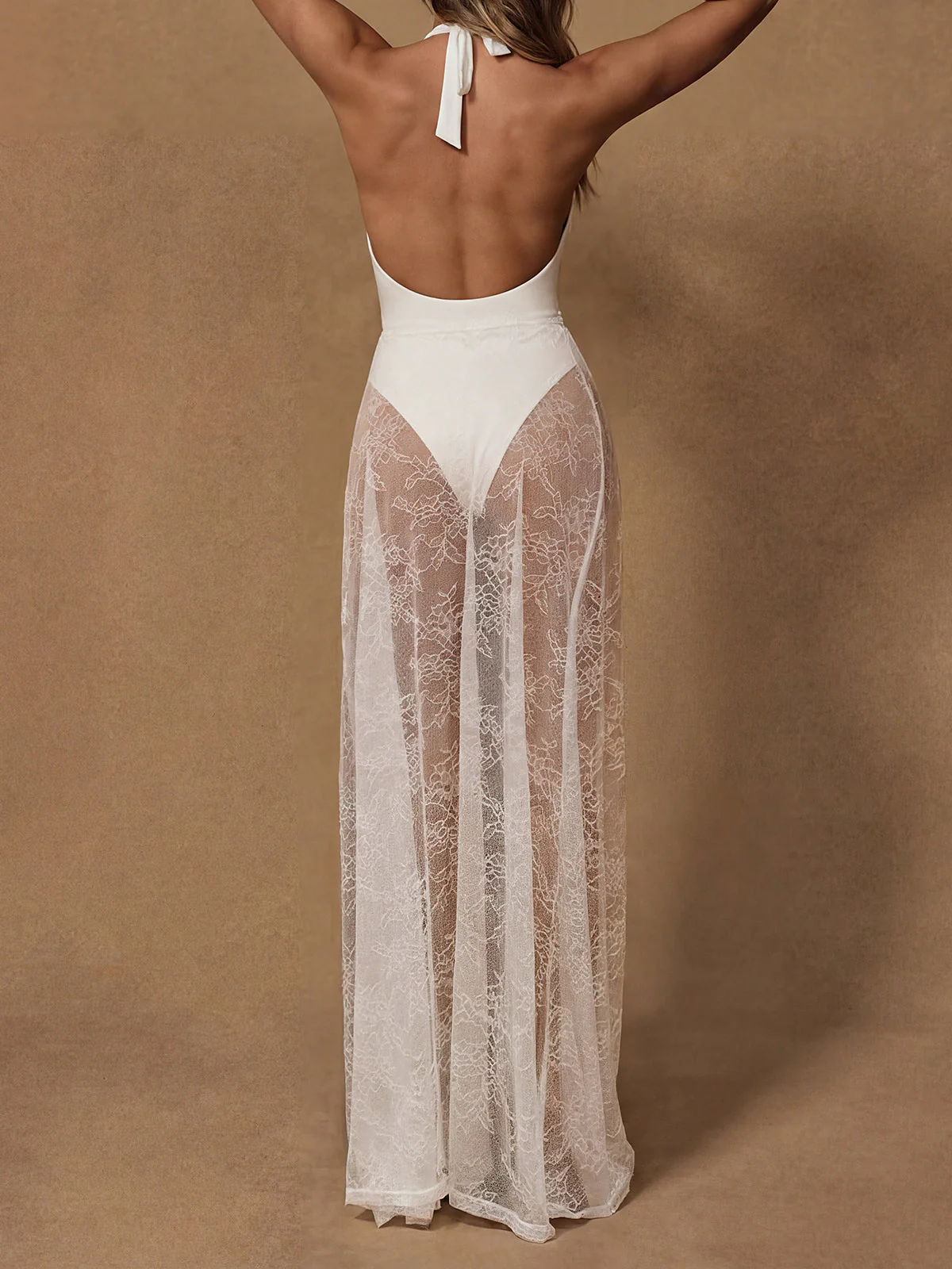 Plunging Lace Maxi Cover-UpClistos