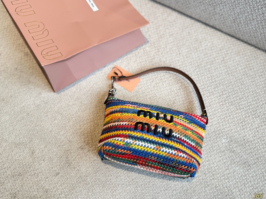 Miumiu Colorful Woven Bag - cnluxepick