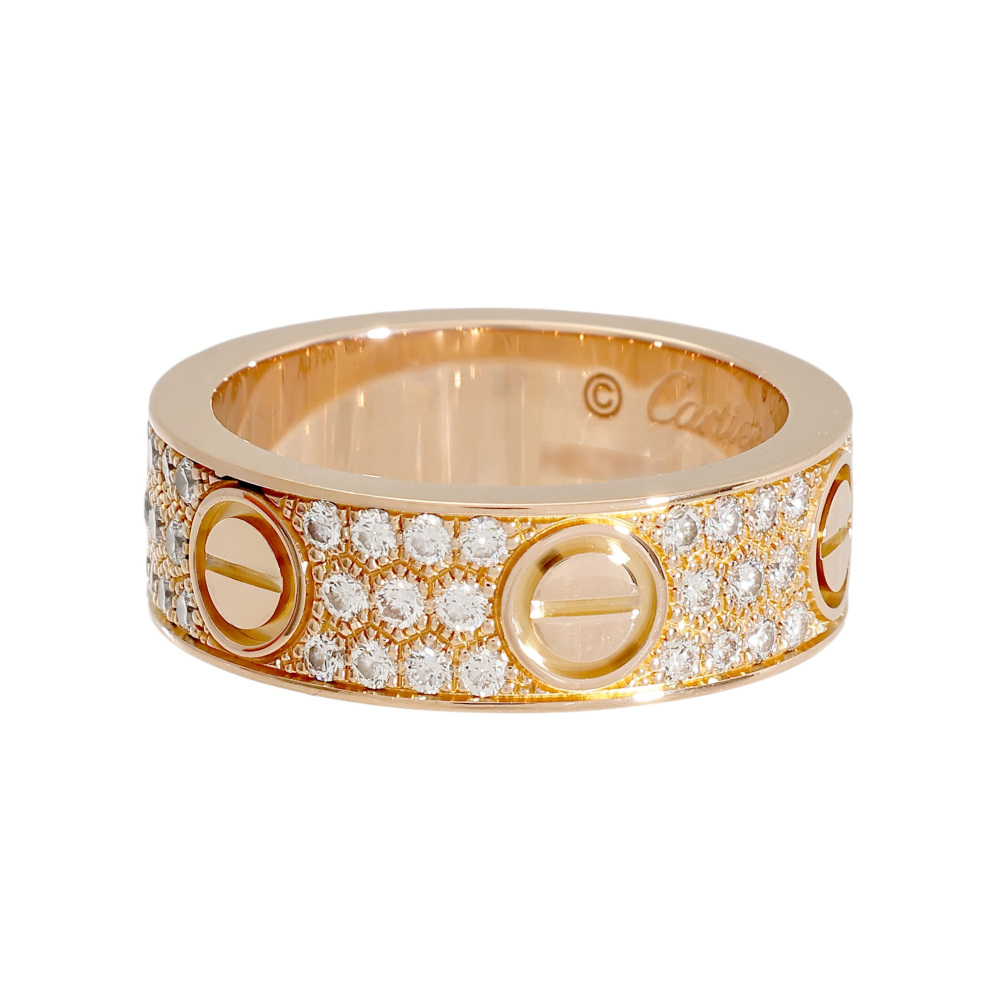 Cartier Love Ring 18K Rose Gold Diamond B4087600