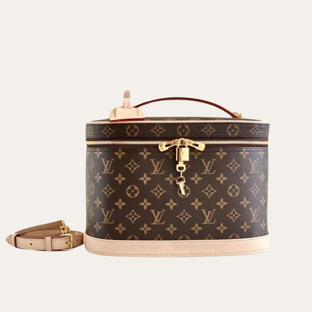 Louis Vuitton Nice Vanity Monogram Brown And Beige 12.6 Inches M44935
