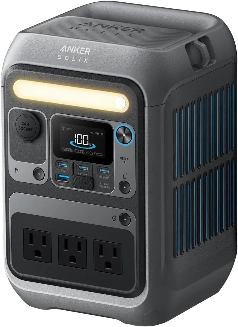 SOLIX C300 Solar Generator – 288Wh Portable Power Station with 60W Solar Panel, LiFePO4 Battery & 600W Surge Capacity