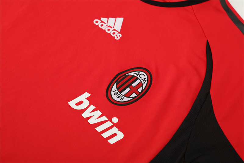 2006/07 AC Milan Retro Short Sleeves Training Jersey - Red 5